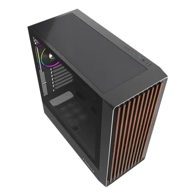Корпус HSPD F760-TGBK-ARGB, Mid Tower, E-ATX, TG, 4×120mm ARGB