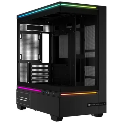 Корпус Thermalright 814256021340, TL-M10, mATX, Black, стекло