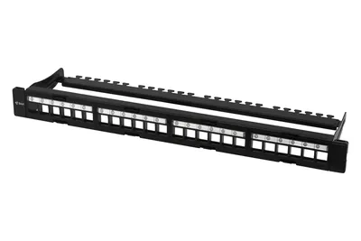 Патч-панель SNR SNR-UL-1U24-D, 19", 24 порта, KeyStone, 1U, неэкранированная