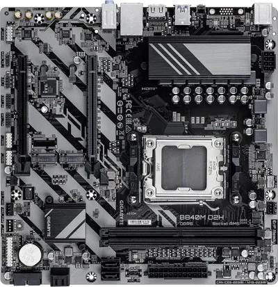Материнская плата Gigabyte B840M D2H, Socket AM5, AMD B840, mATX
