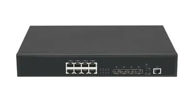 Коммутатор NIKOMAX GL-SW-G302-12TC, L3, 8×2.5GbE, 4×SFP+, 1U