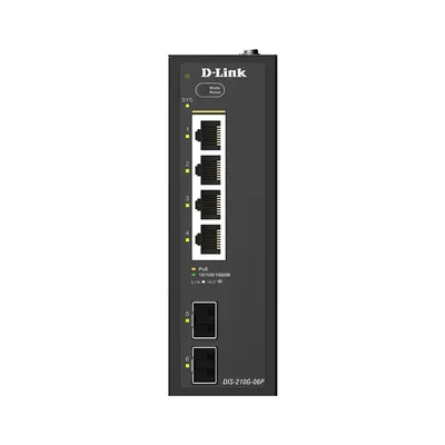 Коммутатор D-Link DIS-210G-06P/A1A, L2, 4×1GbE PoE, 2×SFP