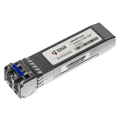 SNR SNR-SFP-LX-20-I Двухволоконный модуль, SFP 1000BaseLX, разъем LC, рабочая длина волны 1310нм, дальность до 20км (14dB), с поддержкой функции DDM