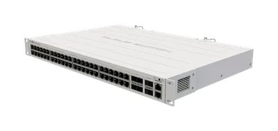 Коммутатор MIKROTIK CRS354-48G-4S+2Q+RM Cloud Router Switch 354-48G-4S+2Q+RM with 48 x Gigabit RJ45 LAN, 4 x 10G SFP+ cages, 2 x 40G QSFP+ cages, RouterOS L5, 1U rackmount enclosure, Dual redundant PSU (002266)