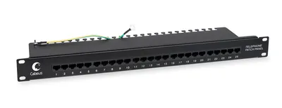 Патч-панель Cabeus PL-25-TEL-Dual, 19", 1U, 25×RJ45, телефонная