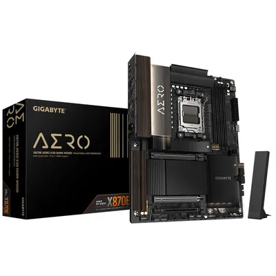 Материнская плата Gigabyte X870E AERO X3D DARK WOOD, AM5, 4×DDR5, 4×M.2, ATX