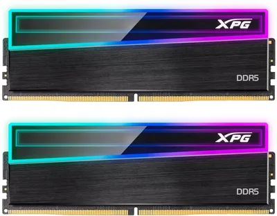 Память DDR5 2x16GB 6000MHz A-Data AX5U6000C3016G-DCNKRBK XPG Novakey RGB RTL Gaming PC5-48000 CL30 DIMM UDIMM ECC 288-pin 1.4В kit single rank с радиатором Ret
