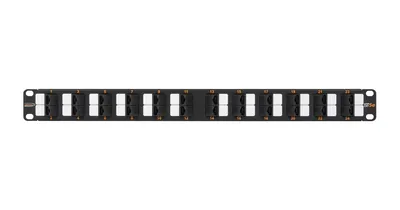 Патч-панель NIKOMAX NMC-RP24UD2-AN-1U-BK, 1U, 24×RJ45, кат.5e, неэкранированная
