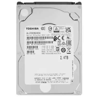 Жесткий диск Toshiba AL15SEB24EQ, 2.4ТБ, 2.5", SAS 12Гбит/с, 10500rpm