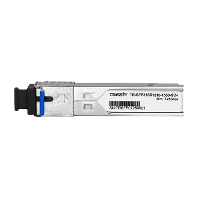 SFP-модуль Trassir TR-SFP31SS1310-1550-SC-I, WDM, 1.25G, одномодовый