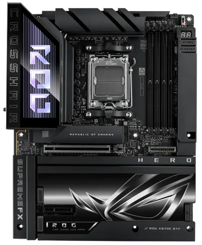 Материнская плата ASUS ROG CROSSHAIR X870E HERO BTF, AM5, X870, DDR5, ATX