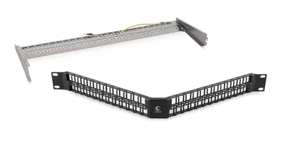 Патч-панель Cabeus PLBHD-48-CON-SH, 19", 48 портов, 1U, угловая