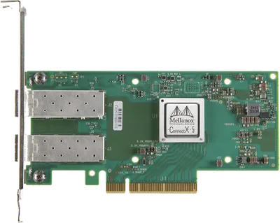Сетевой адаптер Mellanox ConnectX-5 EN network interface card, 25GbE dual-port SFP28, PCIe Gen 3.0 x8, UEFI Enabled (x86/Arm), tall bracket, (analog MCX512A-ACAT) 1 year