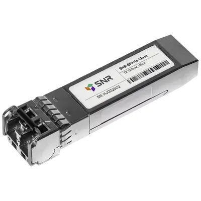 SNR SNR-SFP+16-LR-10 Двухволоконный модуль, SFP+ 16GBASE-LR/LW, разъем LC duplex, рабочая длина волны 1310нм, дальность до 10км (11dB).