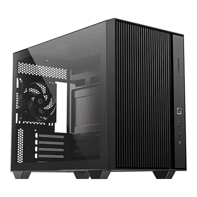 Корпус ID-Cooling FLOW 500 AIR Black, mATX, TG, 2 fans, Gen2 Type C