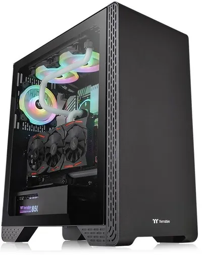 Корпус ПК Thermaltake CA-1P5-00M1WN-00, S300 TG, Midi Tower, ATX, черный