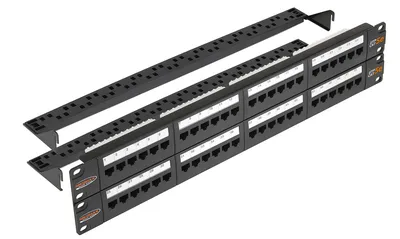Патч-панель NIKOMAX NMC-RP48UD2-2U-BK, 48 портов, Cat.5e, 2U, черная