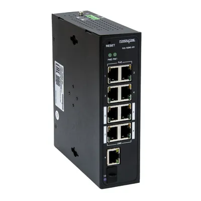 Коммутатор POWERTONE PUS-TS08G-BTi, 8×GbE PoE, 4×90Вт, 1×SFP, неуправляемый, IP30