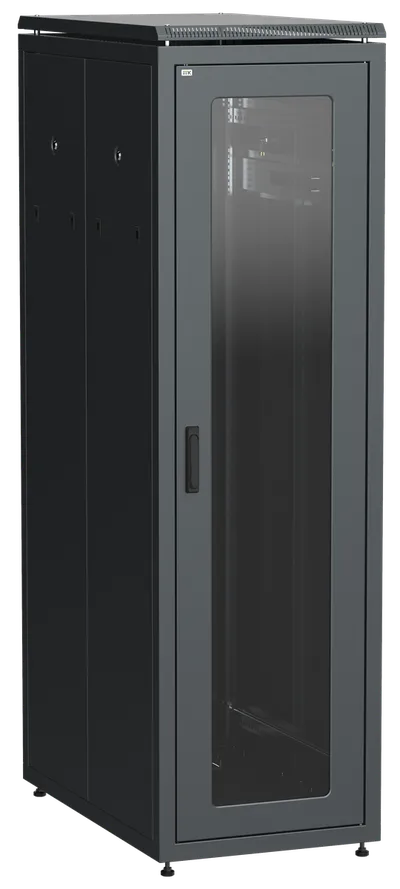 Шкаф ITK LN05-33U81-GM, 33U, 800×1000мм, стеклянная дверь, черный