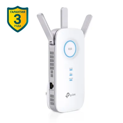 Усилитель сигнала TP-Link AC1900 Wi-Fi Range Extender 600 Mbps at 2.4 GHz + 1300 Mbps at 5 GHz; 3 × External Antennas, 1 × Gigabit Port, Wall Plugged; Tether App, WPS, Intelligent Signal Light, Access Control, Power Schedule, LED Control, RE/AP Mode, OneMe, MU-MIMO