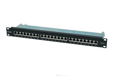 Патч-панель SNR SNR-SD-1U24-6А-H, 19", 1U, 24 порта, cat.6A, экранированная