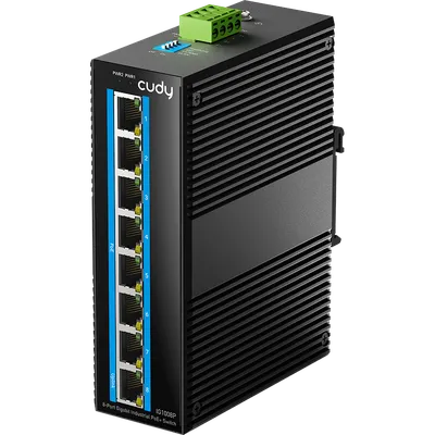 Коммутатор Cudy IG1008P, 8×1GbE PoE, промышленный, Din-рейка