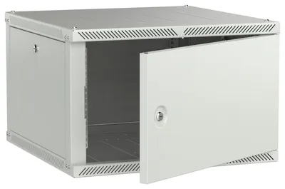 Шкаф настенный ITK LWR3-06U66-MF-2, 6U, 600×600мм, дверь металл, серый