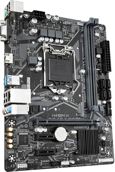 Материнская плата Gigabyte H410M H, LGA 1200, mATX, DDR4