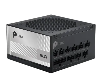 Блок питания MSI 306-7ZPLX11-HD8, PRO A1000PL PCIE5, 1000W, 80+ Platinum, модульный