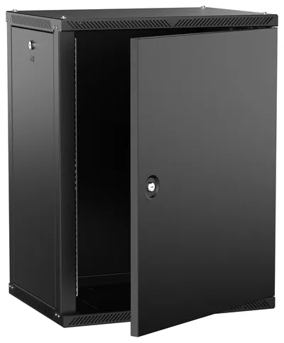 Шкаф настенный ITK LWR5-15U64-MF-2, 15U, 600×450мм, дверь металл, черный