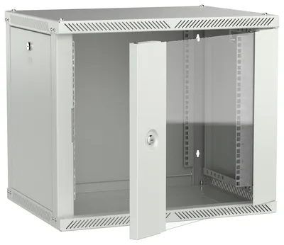 Шкаф настенный ITK LWR3-09U64-GF-2, 9U, 600×450 мм, стеклянная дверь, серый