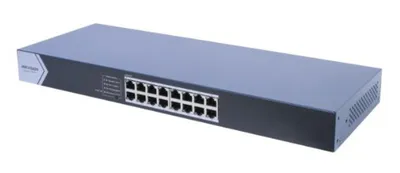 Коммутатор Hikvision DS-3E0516-E(c), неуправляемый, 16×1GbE