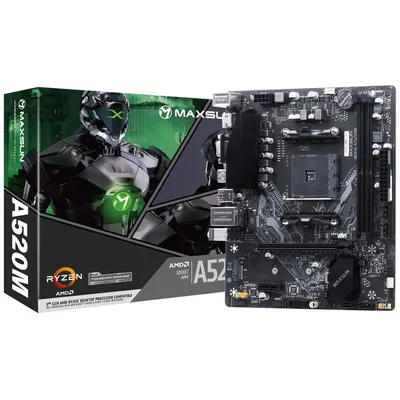 Материнская плата Maxsun MS-Challenger A520M, AM4, AMD A520, 2xDDR4, 4xSATA, 1xM.2, 1xPCIe 3.0 x16, 1xPCIe 3.0 x1, 1xVGA, 1xHDMI, 1x 1Gb LAN, 2xUSB 3.2 Gen1, 4xUSB 2.0, 3x3.5 мм, 5.1, microATX