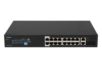 Коммутатор POWERTONE PUS-2C16L-250R, 16×100M PoE, 2×1GbE, 250W