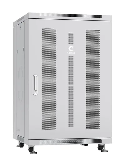 Шкаф монтажный Cabeus ND-05C-18U60/60, напольный, 18U, 600×600 мм, перфорированные двери