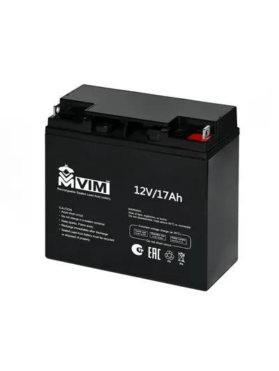 Аккумулятор VIM VM-BAT-12-17, 12В, 17А·ч, свинцово-кислотный