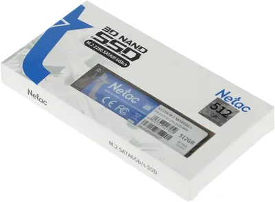 SSD накопитель Netac SSD N535N 512GB M.2 2280 SATAIII 3D NAND, R/W up to 540/490MB/s, TBW 280TB, 3y wty