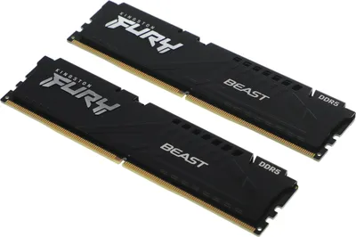Память Kingston KF552C40BBK2-16, DDR5, 16 ГБ (2×8), 5200 МГц, Fury Beast