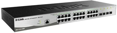 Коммутатор D-Link DGS-1210-28/ME/B2A, L2, 24×1GbE, 4×SFP