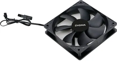 Вентилятор для корпуса Digma DFAN-120-7, 120мм, черный