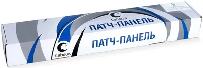 Cabeus PL-24-Cat.5e-Dual IDC -  Патч-панель 19" (1U), 24 порта RJ-45, категория 5e, Dual IDC, с задним кабельным организатором.