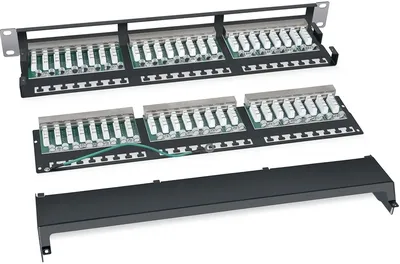 Cabeus PLHD-48-Cat.6-SH-Dual IDC-1U - Патч-панель высокой плотности 19", 1U, 48 портов RJ-45, категория 6, полностью экранированная, Dual IDC