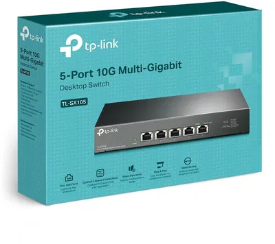 Коммутатор TP-Link TL-SX105, 5×10GbE RJ-45, настольный