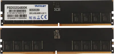 Оперативная память Patriot PSD532G4800K, 32ГБ (2x16ГБ), DDR5-4800
