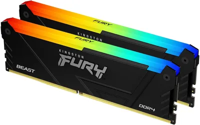 Память Kingston KF432C16BB2AK2/32, DDR4, 2x16ГБ, 3200МГц, CL16, RGB