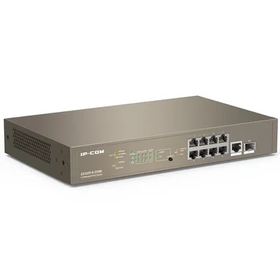 Коммутатор IP-COM G5310P-8-150W, L3, 8×PoE, 1×SFP, 150 Вт