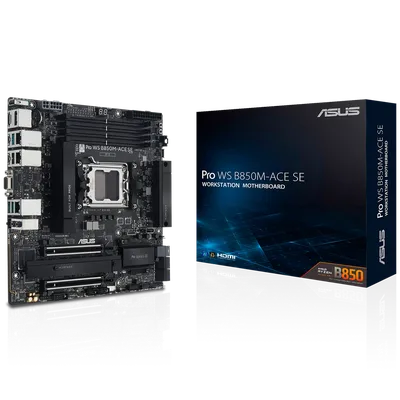 Материнская плата ASUS PRO WS B850M-ACE SE, AM5, B850, DDR5, mATX