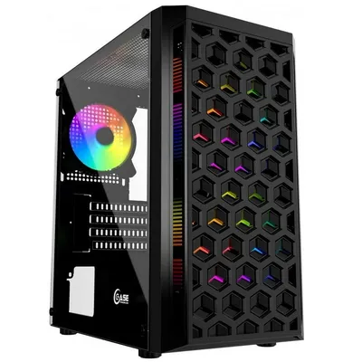 Корпус Powercase CMIMTB-L3, mATX, TG, Mesh, чёрный