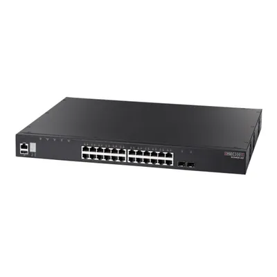 Коммутатор Edge-corE ECS4620-28P Edge-corE 24 x GE + 2 x 10G SFP+ ports + 1 x expansion slot (for dual 10G SFP+ ports) L3 Stackable Switch, w/ 1 x RJ45 console port, 1 x USB type A storage port, RPU connector, Stack up to 4 units,PoE Budget max. 410W