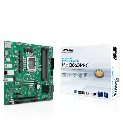 Материнская плата ASUS Pro B860M-C-CSM, LGA1851, B860, 4xDDR5, mATX